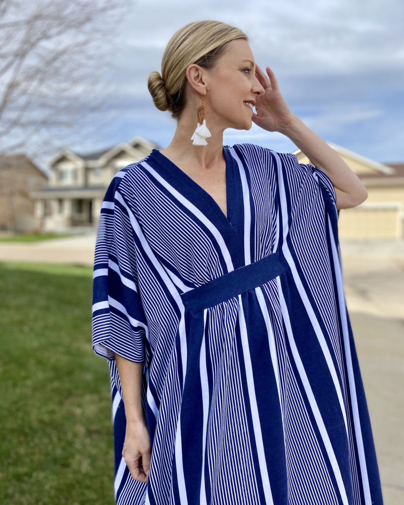 DIY Striped Caftan: Simplicity 8505 - Indoor Shannon