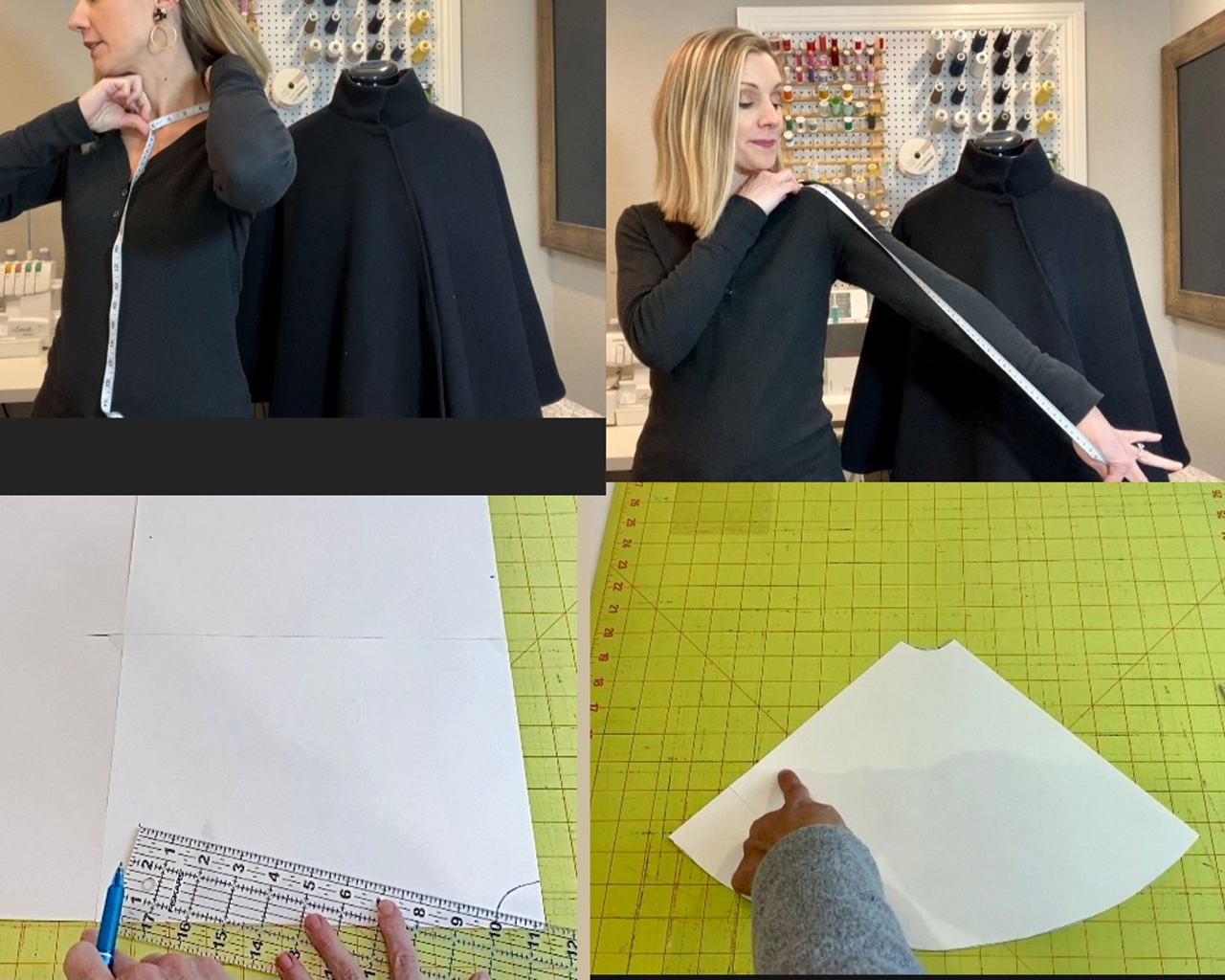 Sew a Simple Chic Cape Sew Along and Tutorial Indoor Shannon